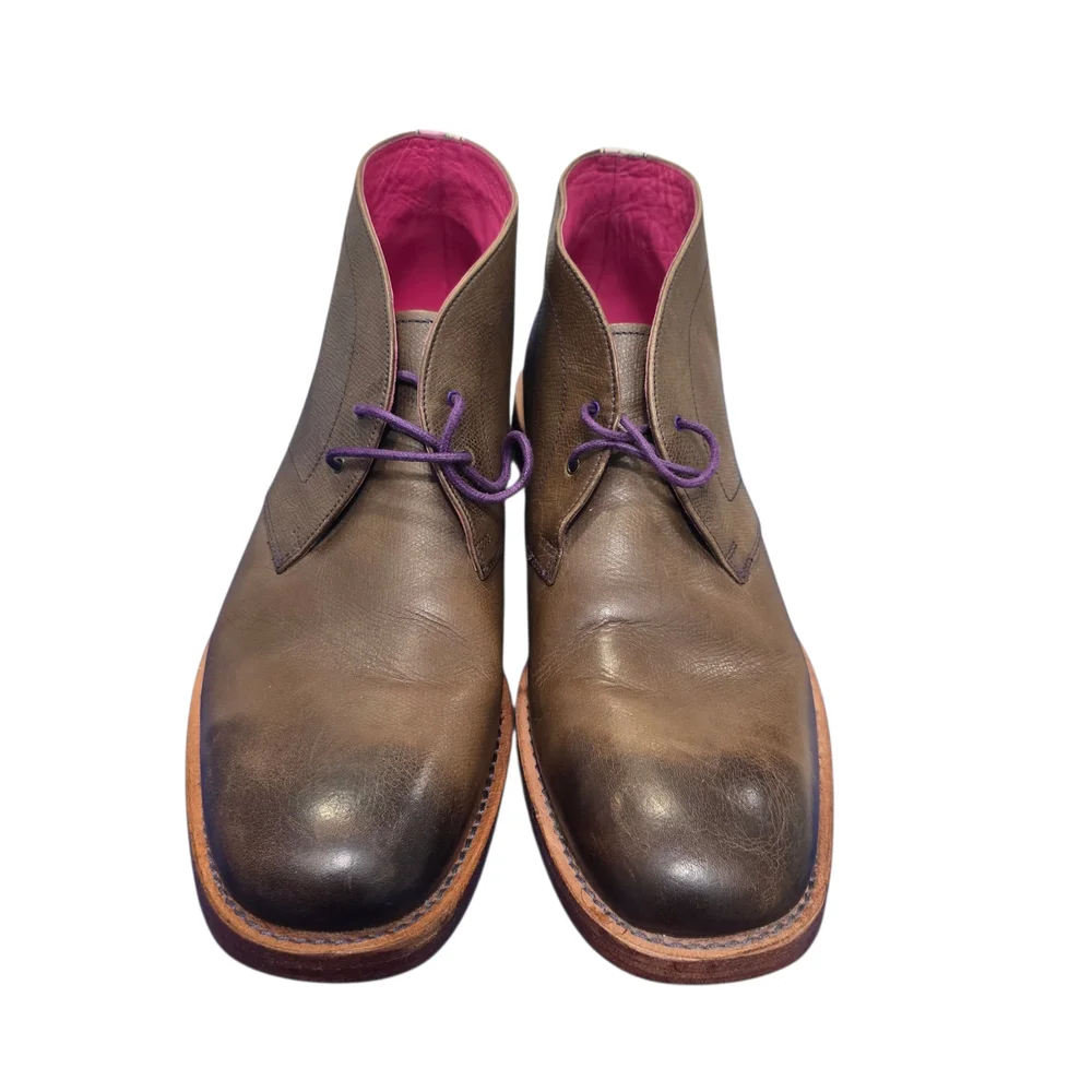 TED BAKER London Men's Brown Leather Lace Up Boots US Size 10